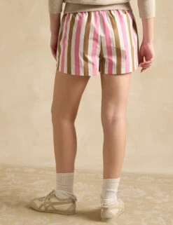 Joules Pure Cotton Striped Shorts -Marks and Spencer Shop Pure Cotton Striped Shorts 2