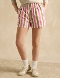 Joules Pure Cotton Striped Shorts
