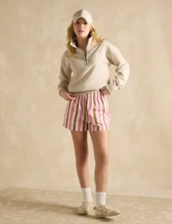 Joules Pure Cotton Striped Shorts -Marks and Spencer Shop Pure Cotton Striped Shorts 3