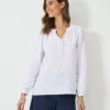 Pure Cotton Tie Neck Blouse -Marks and Spencer Shop Pure Cotton Tie Neck Blouse