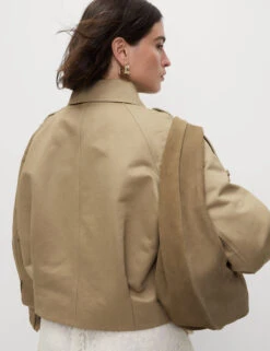 Pure Cotton Utility Trucker Jacket -Marks and Spencer Shop Pure Cotton Utility Trucker Jacket 10