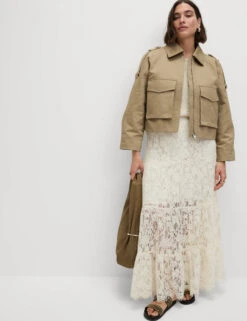 Pure Cotton Utility Trucker Jacket -Marks and Spencer Shop Pure Cotton Utility Trucker Jacket 9