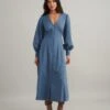 Pure Cotton V-Neck Midaxi Relaxed Tea Dress -Marks and Spencer Shop Pure Cotton V Neck Midaxi Relaxed Tea Dress