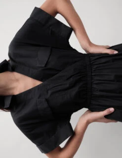 Pure Cotton V-Neck Midaxi Tiered Shirt Dress -Marks and Spencer Shop Pure Cotton V Neck Midaxi Tiered Shirt Dress 2