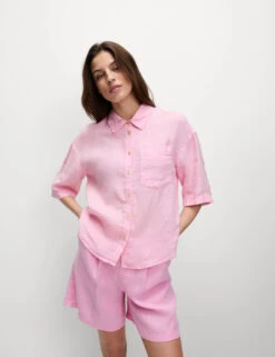 Pure Linen Collared Relaxed Shirt -Marks and Spencer Shop Pure Linen Collared Relaxed Shirt 2