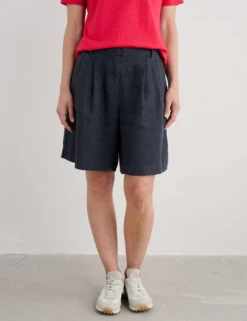 Pure Linen Pleat Front Shorts 17 Pure Linen Pleat Front Shorts -Marks and Spencer Shop Pure Linen Pleat Front Shorts 3