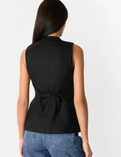 Whistles Pure Linen Slim Single Breasted Waistcoat -Marks and Spencer Shop Pure Linen Slim Single Breasted Waistcoat 2