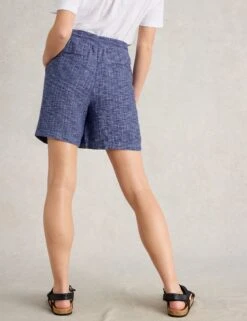 WHITE STUFF Pure Linen Tweed Print Shorts -Marks and Spencer Shop Pure Linen Tweed Print Shorts 3