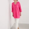 Pure Linen V-Neck Relaxed Tunic 2 Pure Linen V-Neck Relaxed Tunic -Marks and Spencer Shop Pure Linen V Neck Relaxed Tunic