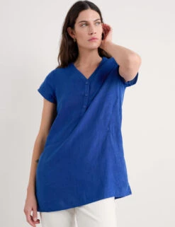 Pure Linen V-Neck Tunic