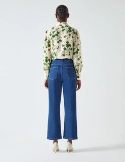 Pure Silk Floral Button Through Blouse -Marks and Spencer Shop Pure Silk Floral Button Through Blouse 2