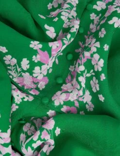 Pure Silk Floral V-Neck Midi Skater Dress -Marks and Spencer Shop Pure Silk Floral V Neck Midi Skater Dress 9