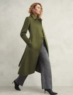 Pure Wool Belted Collared Tailored Coat -Marks and Spencer Shop Pure Wool Belted Collared Tailored Coat 3