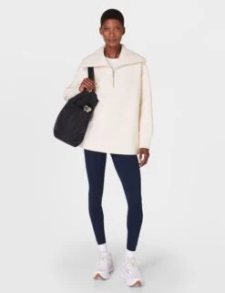 Sweaty Betty Radiant Ribbed Collared Half Zip Sweatshirt -Marks and Spencer Shop Radiant Ribbed Collared Half Zip Sweatshirt 2