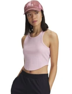 Under Armour Rival Cotton Rich Ribbed Crop Vest Top