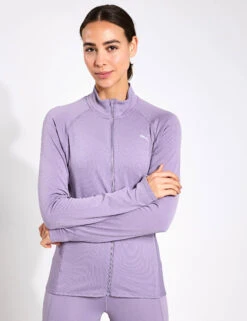 Puma Run For Her Funnel Neck Zip Up Sports Jacket