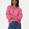 Pure Cotton Broderie Puff Sleeve Blouse -Marks and Spencer Shop SD 01 T41 6919W QY X EC 0