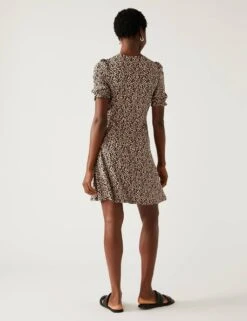 Jersey Printed Mini Skater Dress -Marks and Spencer Shop SD 01 T42 4285 V4 X EC 3