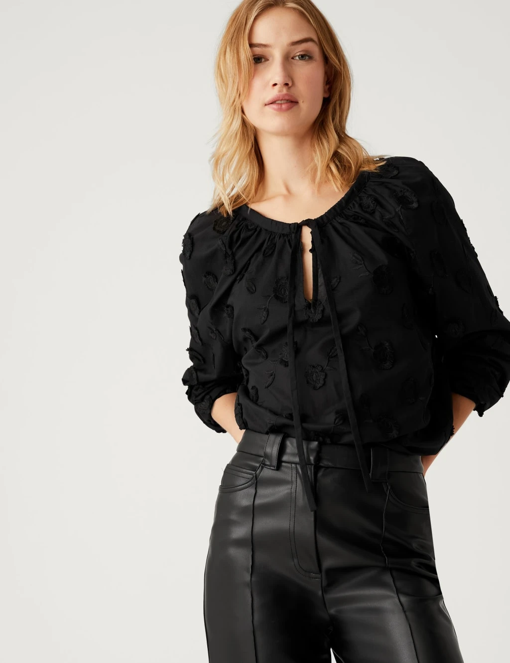 Pure Cotton Embroidered Blouse 3 Pure Cotton Embroidered Blouse