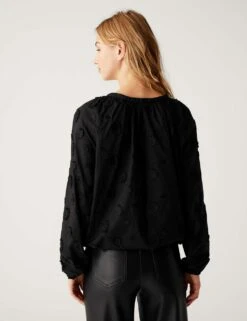 Pure Cotton Embroidered Blouse 12 Pure Cotton Embroidered Blouse -Marks and Spencer Shop SD 01 T43 5497 Y0 X EC 3