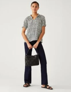 Polka Dot Tie Neck Blouse -Marks and Spencer Shop SD 01 T43 8229 Y4 X EC 1