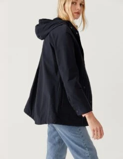 Cotton Rich Stormwear™ Hooded Parka Coat 11 Cotton Rich Stormwear™ Hooded Parka Coat -Marks and Spencer Shop SD 01 T49 3003T FS X EC 1