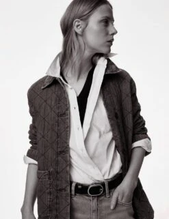 Pure Cotton Denim Quilted Shacket 13 Pure Cotton Denim Quilted Shacket -Marks and Spencer Shop SD 01 T49 3010 QQ X EC 4