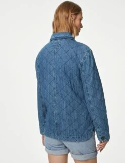 Pure Cotton Denim Quilted Shacket 14 Pure Cotton Denim Quilted Shacket -Marks and Spencer Shop SD 01 T49 3010 QQ X EC 5