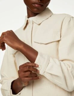 Pure Cotton Denim Shacket -Marks and Spencer Shop SD 01 T49 3042 NZ X EC 1