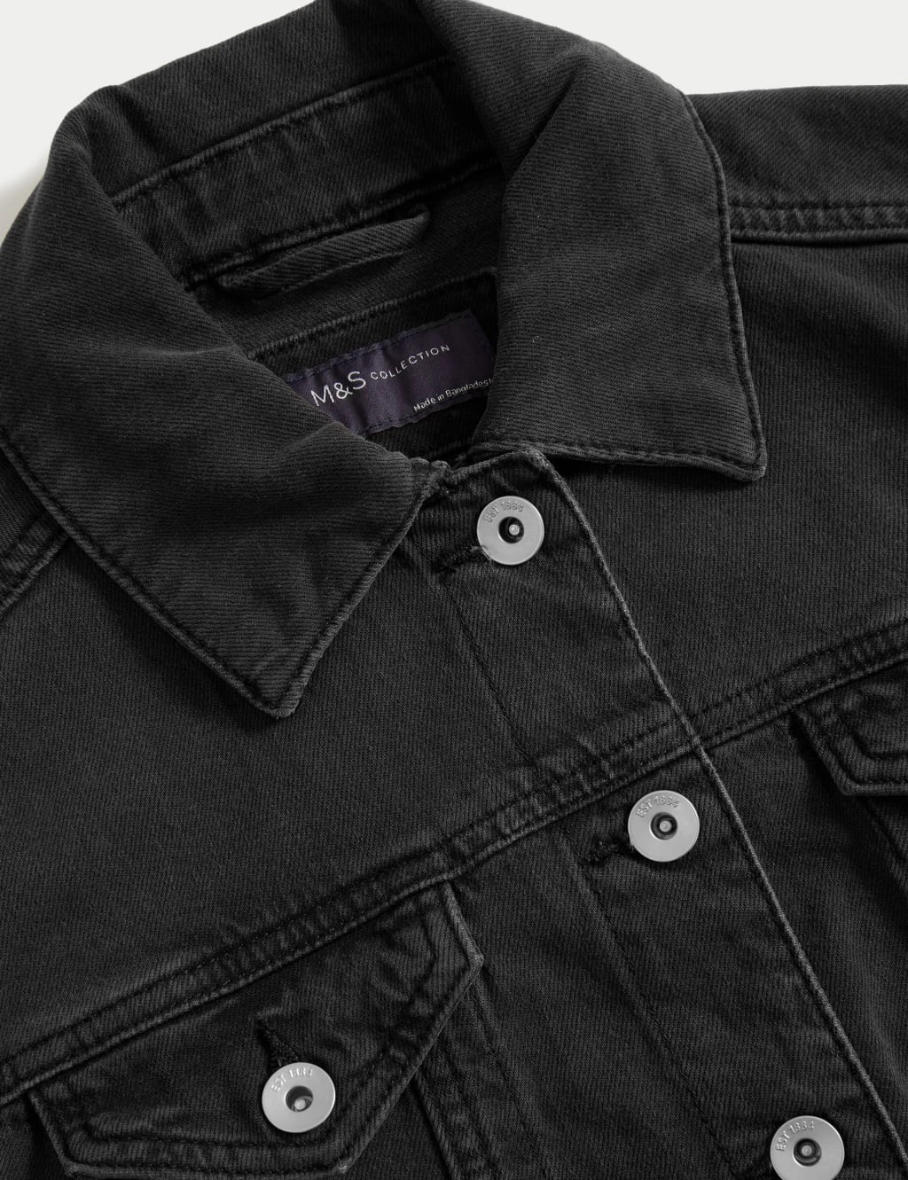 Cotton Rich Denim Jacket With Stretch 8 Cotton Rich Denim Jacket With Stretch - Image 6