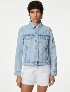 Pure Cotton Denim Floral Embroidered Jacket -Marks and Spencer Shop SD 01 T49 3793 XU X EC 2