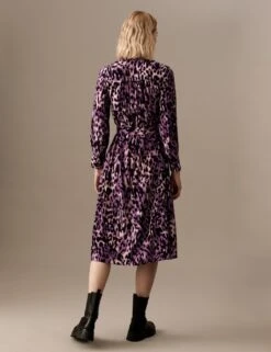 Cupro Rich Animal Print Midaxi Shirt Dress -Marks and Spencer Shop SD 01 T50 3063T OE X EC 3