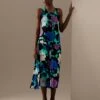 Cupro Rich Printed Square Neck Midaxi Dress 2 Cupro Rich Printed Square Neck Midaxi Dress -Marks and Spencer Shop SD 01 T50 3079T Y4 X EC 0