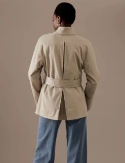Cotton Rich Cropped Trench Coat -Marks and Spencer Shop SD 01 T50 4042T L1 X EC 4