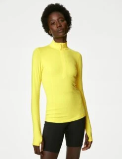 Funnel Neck Half Zip Running Top