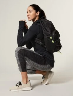 Funnel Neck Zip Up Long Sleeve Running Top