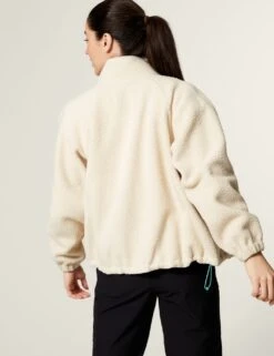 Borg Zip Up Fleece Cropped Jacket -Marks and Spencer Shop SD 01 T51 5332 L0 X EC 2