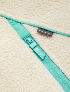 Borg Zip Up Fleece Cropped Jacket -Marks and Spencer Shop SD 01 T51 5332 L0 X EC 6