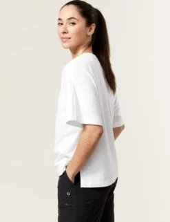 Pure Cotton Scoop Neck Oversized T-Shirt 11 Pure Cotton Scoop Neck Oversized T-Shirt -Marks and Spencer Shop SD 01 T51 5340 Z0 X EC 1