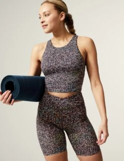 Go Balance Printed High Waisted Yoga Shorts -Marks and Spencer Shop SD 01 T51 5728P HL X EC 3