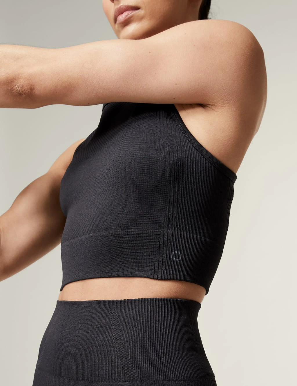 High Neck Seamless Fitted Crop Top 5 High Neck Seamless Fitted Crop Top - Image 3