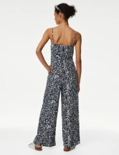 Linen Rich Printed Sleeveless Jumpsuit -Marks and Spencer Shop SD 01 T52 6399 F4 X EC 2