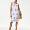 Linen Rich Embroidered Shift Dress 1 Linen Rich Embroidered Shift Dress -Marks and Spencer Shop SD 01 T52 6406 Z4 X EC 0