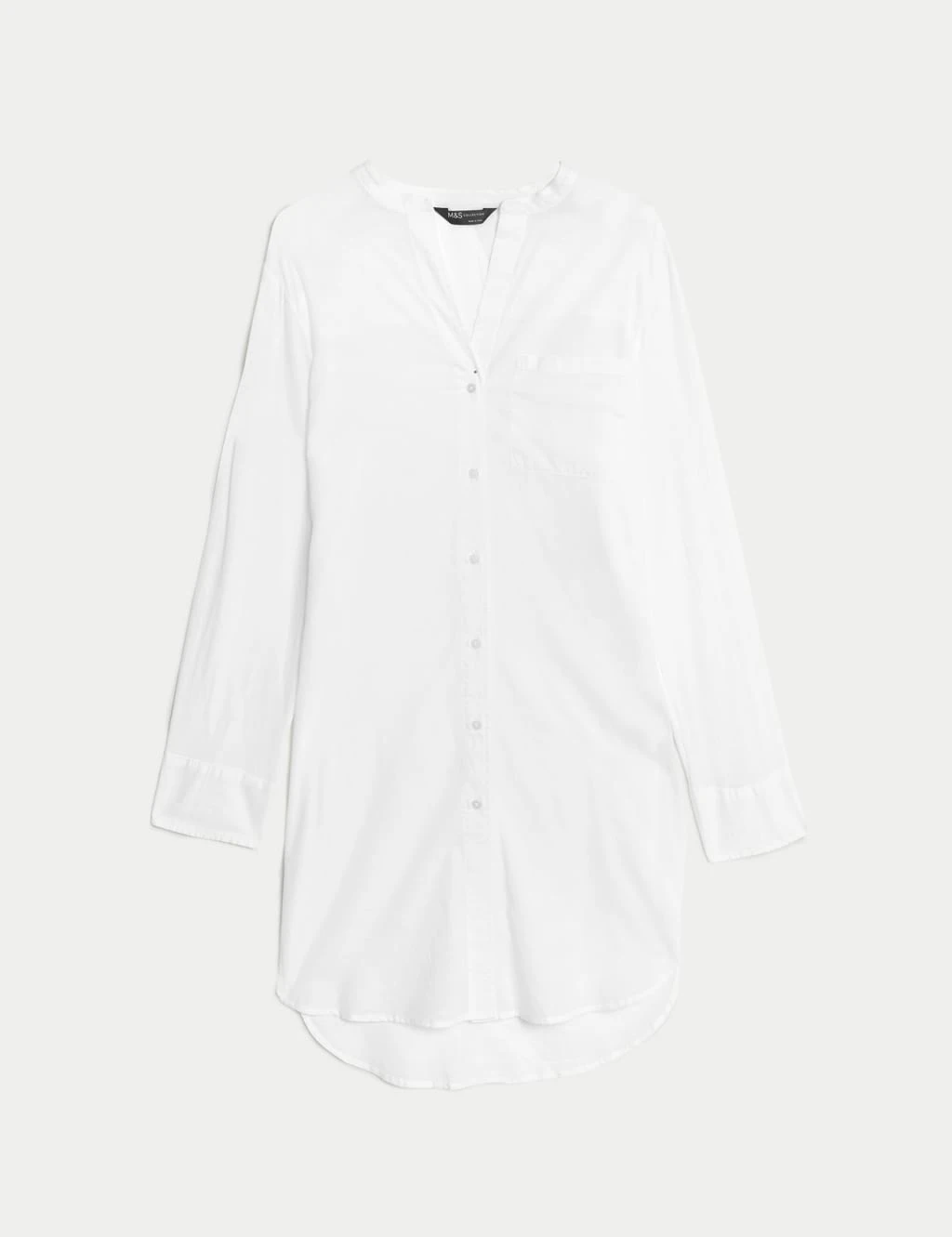 Pure Cotton Collarless Beach Cover Up Shirt 4 Pure Cotton Collarless Beach Cover Up Shirt - Image 2