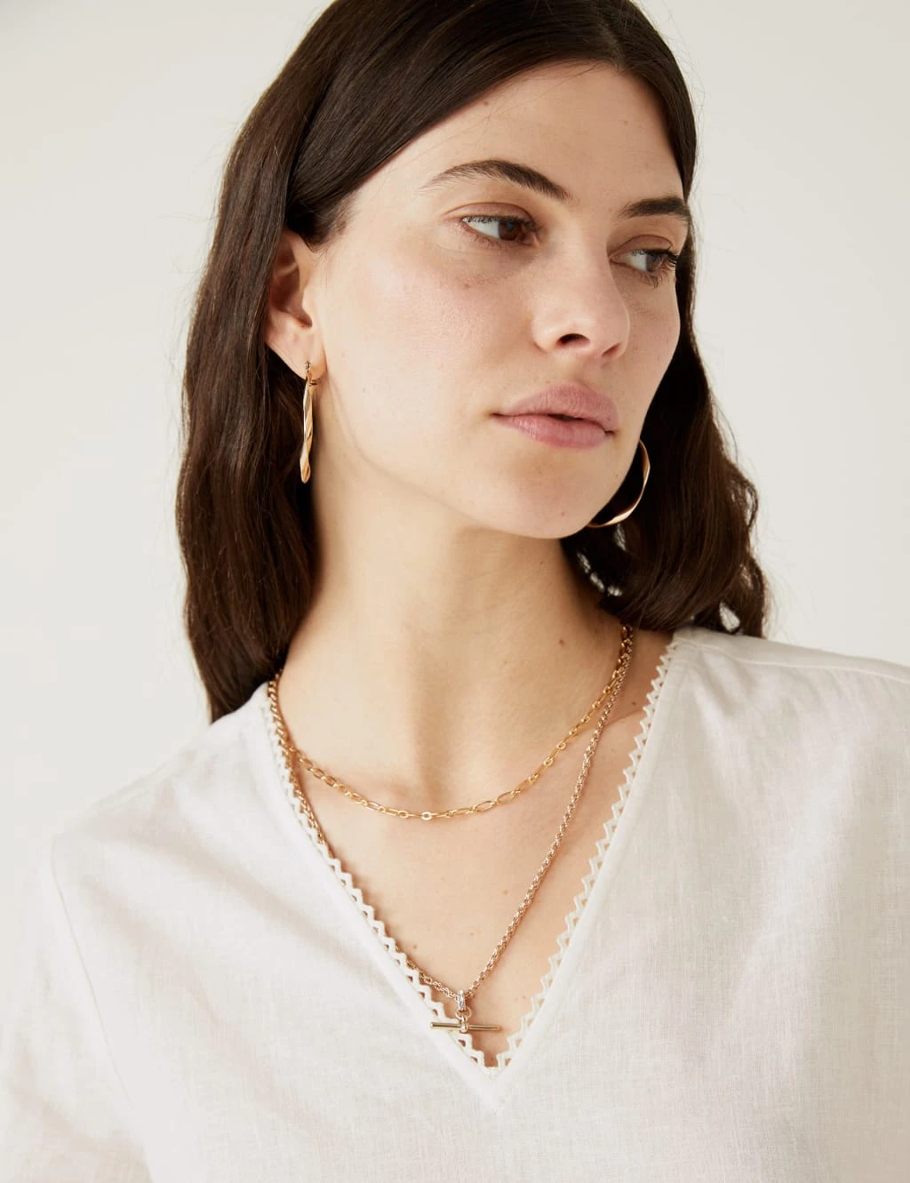 Linen Rich Embroidered V-Neck Blouse 6 Linen Rich Embroidered V-Neck Blouse - Image 4