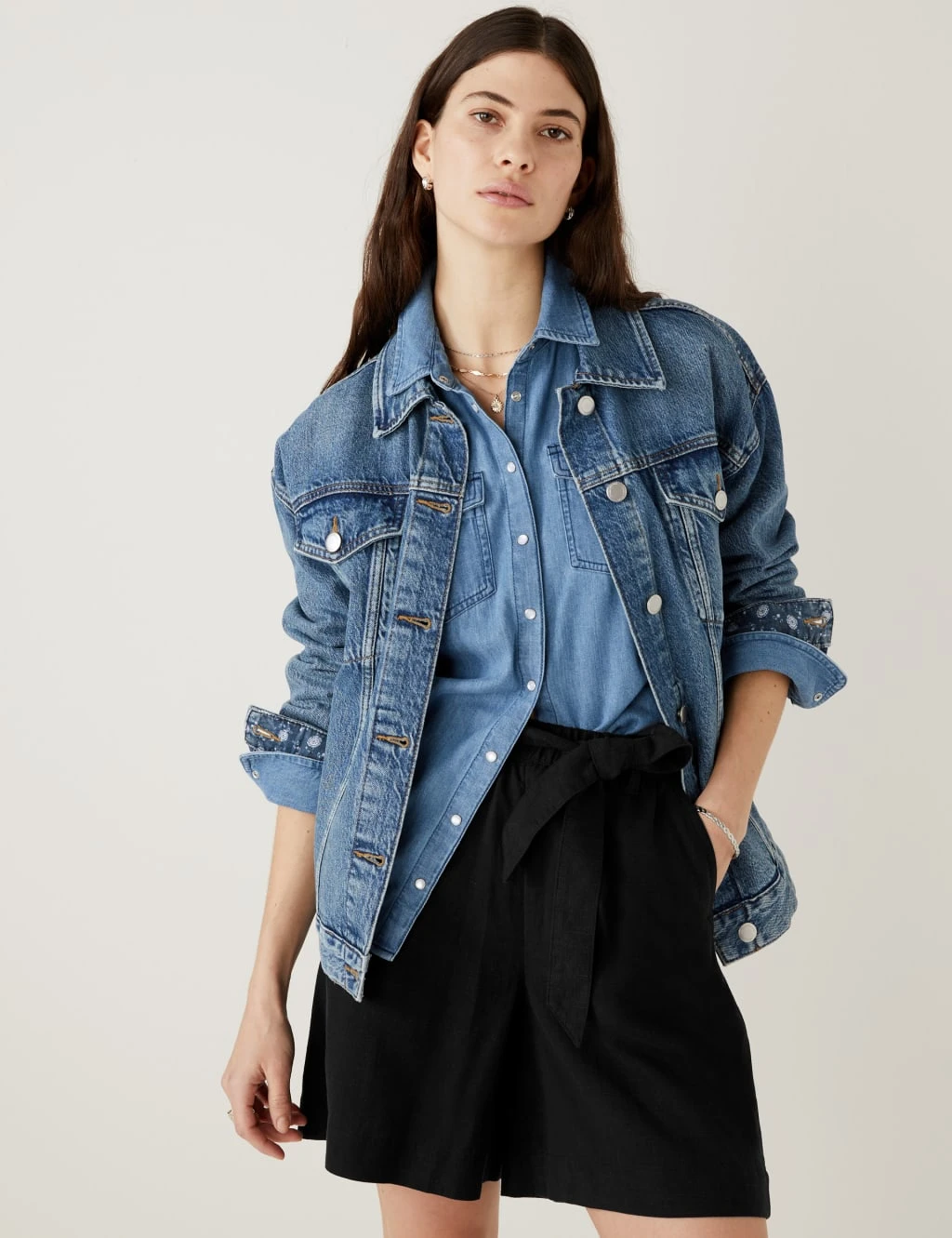 Linen Blend High Waisted Shorts 3 Linen Blend High Waisted Shorts