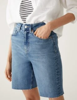 Denim High Waisted Bermuda Shorts -Marks and Spencer Shop SD 01 T57 3079 QQ X EC 2