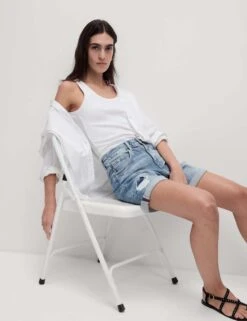 Denim Boyfriend Shorts -Marks and Spencer Shop SD 01 T57 3556 PD X EC 2