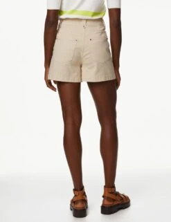 Cotton Rich High Waisted Utility Shorts -Marks and Spencer Shop SD 01 T57 5908 EK X EC 2