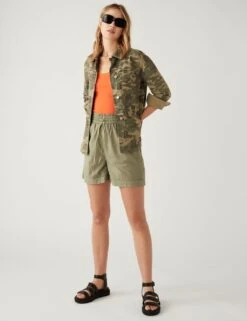 Pure Cotton High Waisted Shorts -Marks and Spencer Shop SD 01 T57 8740 XJ X EC 1